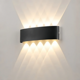 Applique murale moderne noire LED à éclairage haut et bas pour salon