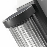 Applique solaire extérieur cylindrique en verre LED IP65 moderne pour porche