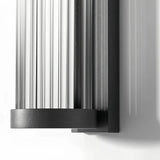 Applique solaire extérieur cylindrique en verre LED IP65 moderne pour porche