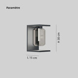 Applique solaire extérieure LED en verre moderne IP65 pour entrée