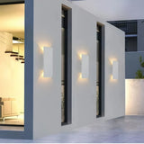 Applique exterieur rectangulaire haut et bas moderne en métal LED IP65 pour porche
