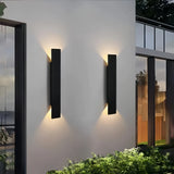 Applique exterieur rectangulaire haut et bas moderne en métal LED IP65 pour porche