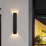 Applique exterieur rectangulaire haut et bas moderne en métal LED IP65 pour porche