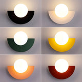 Applique murale demi-cercle scandinave macaron pour salon