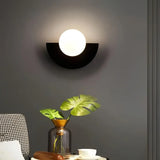 Applique murale demi-cercle scandinave macaron pour salon