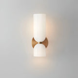 Applique murale en verre scandinave double tête dimmable pour chevet
