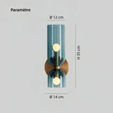 Applique murale en verre scandinave double tête dimmable pour chevet