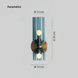 Applique murale double en verre scandinave dimmable pour chevet