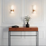 Applique murale en verre moderne double tête dimmable pour salon