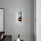 Applique murale en verre moderne double tête dimmable pour salon