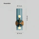 Applique murale en verre moderne double tête dimmable pour salon