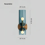 Applique murale double en verre scandinave dimmable pour salon