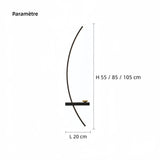 Applique murale en arc moderne LED de chevet