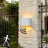 Applique murale extérieure avec détecteur de mouvement cube moderne 10W et 15W LED IP65