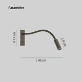 Applique murale liseuse LED flexible dimmable moderne pour chevet