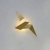 Applique murale oiseau origami design moderne en métal pour salon