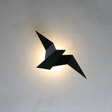 Applique murale oiseau origami design moderne en métal pour salon