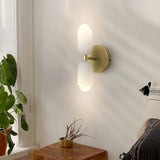 Applique scandinave en verre éclairage haut et bas dimmable pour chevet