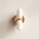 Applique scandinave en verre éclairage haut et bas dimmable pour chevet