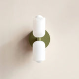 Applique scandinave en verre éclairage haut et bas dimmable pour chevet