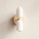 Applique scandinave en verre éclairage haut et bas dimmable pour chevet