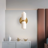 Applique scandinave en verre éclairage haut et bas dimmable pour chevet