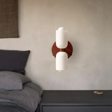 Applique scandinave en verre éclairage haut et bas dimmable pour chevet