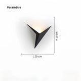 Applique triangulaire LED design moderne en métal pour salon