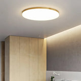 Plafonnier rond en bois scandinave dimmable pour chambre