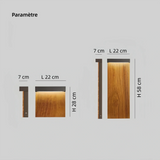 Borne lumineuse extérieure LED effet bois rectangulaire moderne IP65 pour jardin