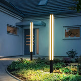 Borne lumineuse extérieure cylindrique LED moderne IP65 pour jardin