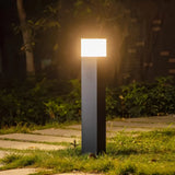 Borne lumineuse jardin LED aluminium noir moderne IP65