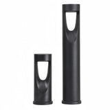 Borne lumineuse jardin LED cylindrique en aluminium noir moderne IP65