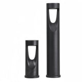 Borne lumineuse jardin LED cylindrique en aluminium noir moderne IP65