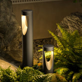 Borne lumineuse jardin LED cylindrique en aluminium noir moderne IP65