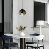 Suspension moderne en verre LED à hauteur réglable pour salle à manger