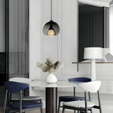 Suspension moderne en verre LED à hauteur réglable pour salle à manger