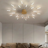 Plafonnier LED design moderne feu d’artifice dimmable pour salon