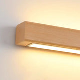 Plafonnier linéaire LED en bois minimaliste dimmable pour couloir