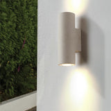 Applique exterieur haut et bas en ciment cylindrique LED moderne IP65