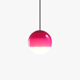 Suspension boule en verre coloré dégradé moderne à hauteur réglable pour salle à manger