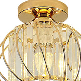 Plafonnier en cristal moderne lanterne LED pour couloir