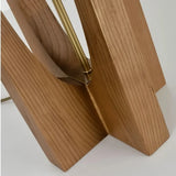 Lampadaire en bois naturel rectangulaire pour salon