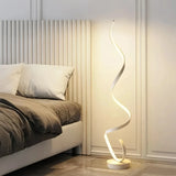 Lampadaire spirale design moderne LED dimmable pour salon