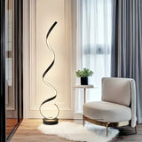 Lampadaire spirale design moderne LED dimmable pour salon