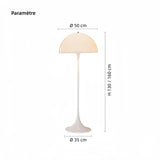 Lampadaire champignon blanc moderne LED dimmable pour salon