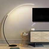 Lampadaire en arc LED minimaliste dimmable pour salon