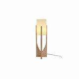 Lampadaire en bois naturel rectangulaire pour salon