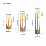 Lampadaire en bois naturel rectangulaire pour salon