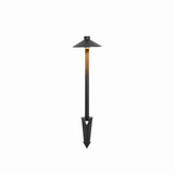 Lampe solaire jardin à piquer LED moderne aluminium noir IP65